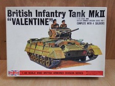 Bandai 1/48  "Valentine" Tank MkII model kit *started / completeness unknown*