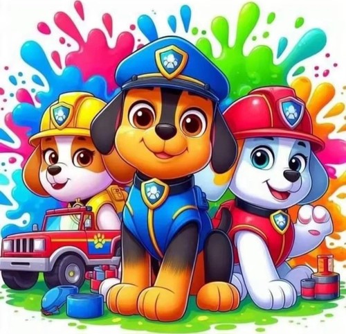 Paw patrol painting numbers - paw,