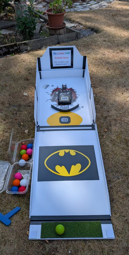 Crazy golf putting game - , made