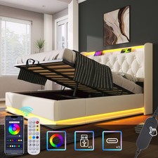 King Size Ottoman Bed with LED