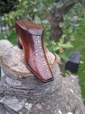 Antique mid 19thc Snuff Box In Shape Of Shoe great detail.