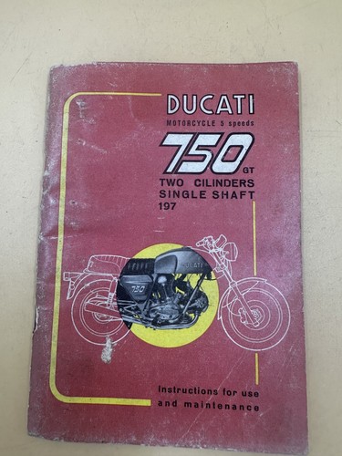 Ducati 750gt owners - 750gt, handbook