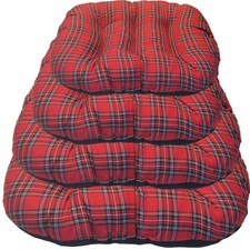 Pet Cushion Red Tartan Dog