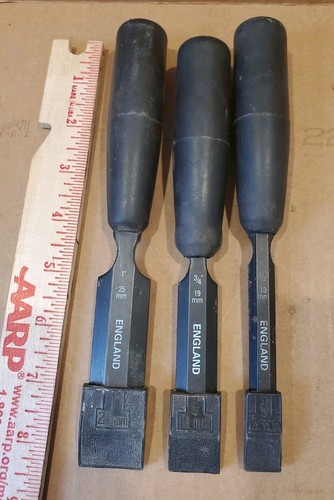 Used england wood chisels - used,