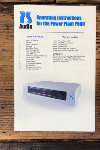 Audio p500 power plant - ps,