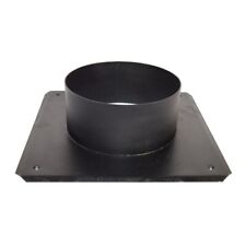 Enamel Flue Liner Top Plate / Matt Black Chimney Stove Accessories