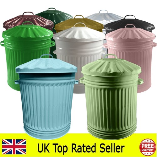 Large 65l metal bin rubbish - bin,