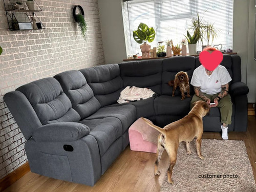 Grey recliner corner - corner, sofa