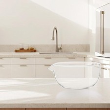 Glass Matcha Bowl Green Tea Ceremony Bowl with Pouring Spout Multifunctional