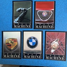  5 x Athena Postcards Dream Machines. Porsche, Jaguar, BMW, Alpha Romeo, MG