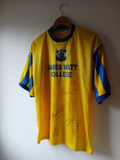Greenock Morton Away Football Shirt 1995/97 38/40 Chest Vintage Signed Team