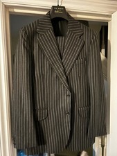 Gieves & Hawkes 42R W36 Charcoal Chalkstripe 2-Piece Suit