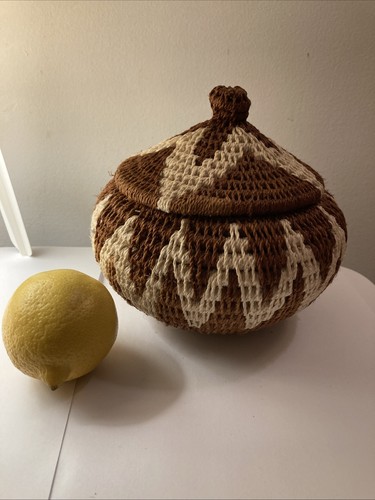 African woven lidded - woven,