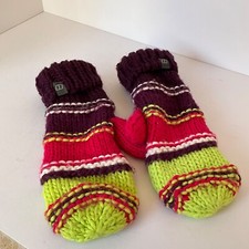 Berghaus Women’s Mittens Chunky Knitted Ski Hiking Ice Skating Winter Colourful