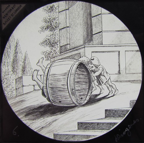 Victorian glass magic lantern - glass,