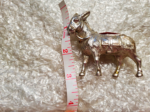 Miniature metal donkey - miniature,