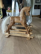 Vintage Mini Wooden Rocking Gliding Horse. Model. 