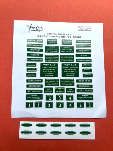 New pre cut staion signs - pre-cut,