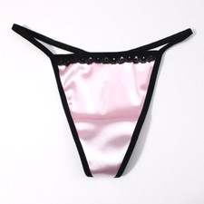 Womens Satin Micro Thongs