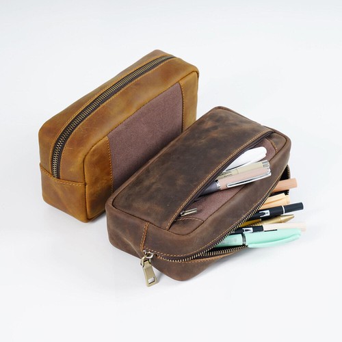 Genuine leather pencil - genuine, case