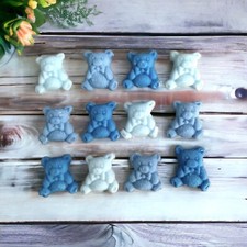 Blue edible fondant - 12, teddy