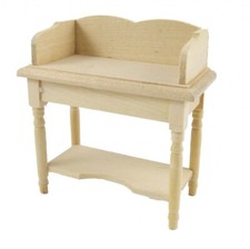 Dolls House Wooden Wash Stand Natural Finish 1:12 Scale Furniture BEF 150 tumdee