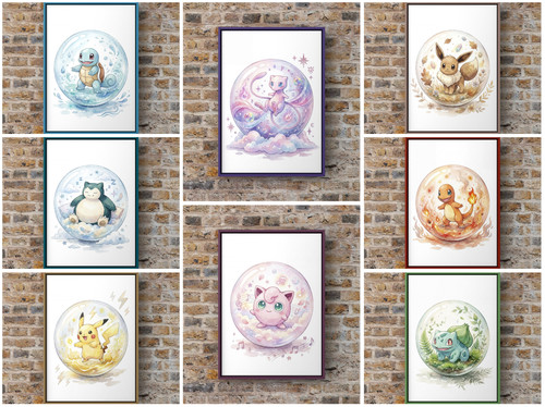 Pokemon bubble wall art - pokemon,