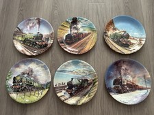 davenport pottery plates X 6 Great Steam Train