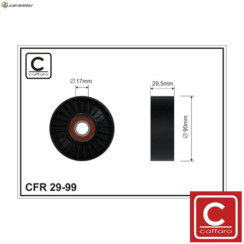 Idler guide pulley ribbed - guide, v-ribbed