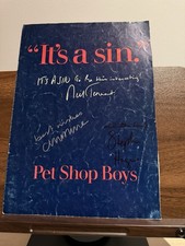 Pet Shop Boys Hand Signed Sheet Music It’s A Sin