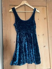 TopShop Blue Stretch Velvet