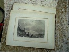 4 antique book plate etchings