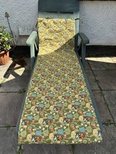 Vintage Jungle Animal Concord Fabric Sun Lounger Padded Cushion Seat Mat