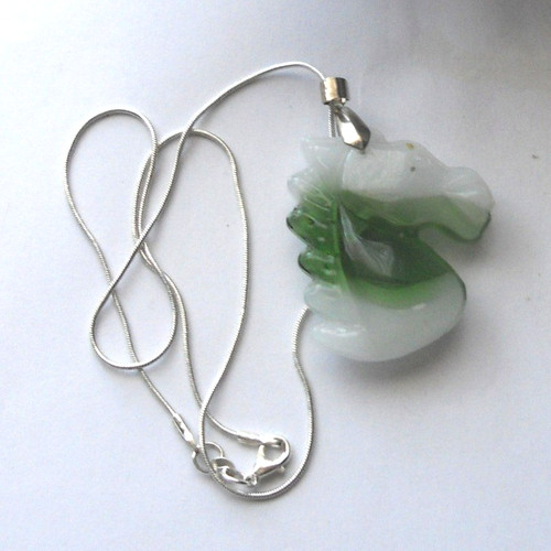 Agate horse pendant - agate,