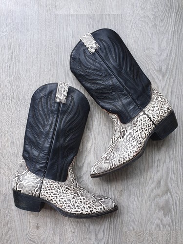 Vintage faux snakeskin leather - faux,