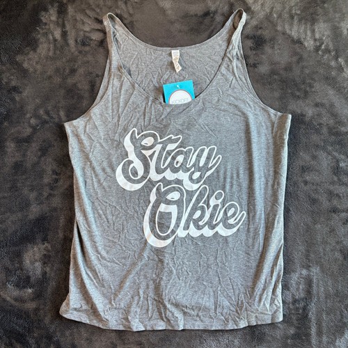 Gray stay okie tank - gray, top