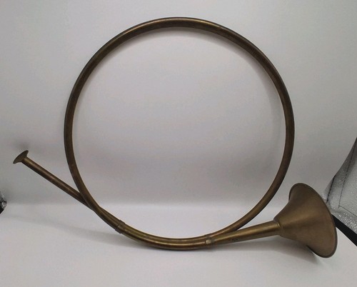 Antique brass french horn - brass,