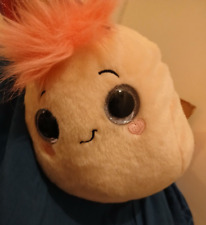 Rainbocorn pink snail with gold heart soft toy plush