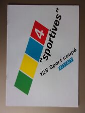 FIAT 128 SPORT COUPE 1100 & 1300 orig 1976 Sales Brochure - French for France