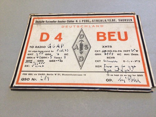 Qsl radio card - radio,