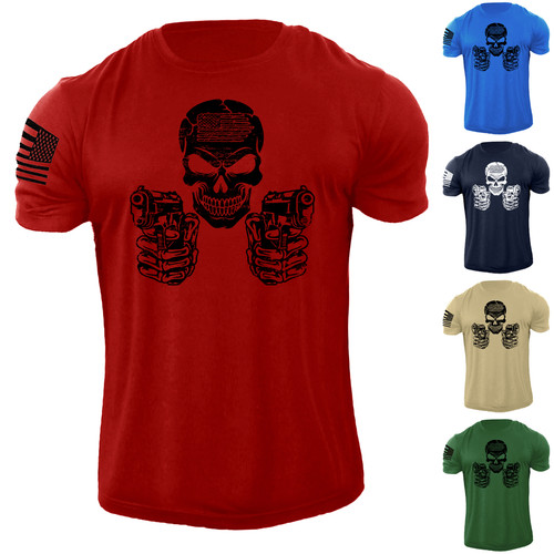Men skull gun usa - skull,