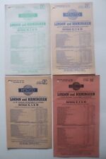 Four Midland Red Coach Timetables 1952-1959 Service G, L & M London Birmingham