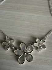 Vintage Monet Frangipani Hawaiian Flower Necklace
