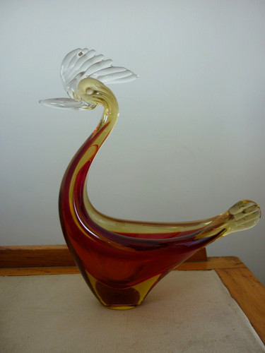 Murano sommerso cockerel - murano,