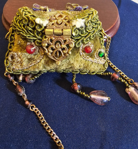 Antique velvet beaded - velvet,