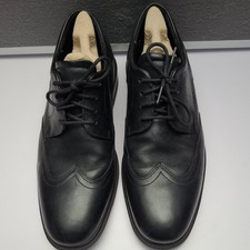Ecco Leather Shoes Men's Black Lace Up Size 10 Euro 44