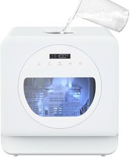 Table Top Dishwasher, Countertop Dishwasher with 6+1 Programmes, Mini Portable D