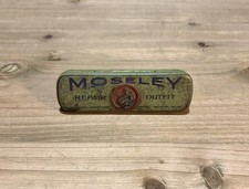 VERY RARE ORIGINAL VINTAGE MOSELEY BIKE CYCLE REPAIR OUTFIT ENGLAND MADE TIN BOX