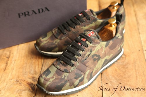 Prada camo canvas shoes - prada,