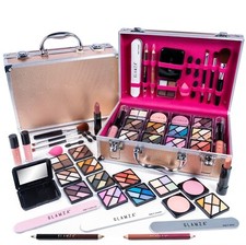 84pc Vanity Case Vegan Make Up Carry Box Travel Beauty Cosmetic Storage Case Set